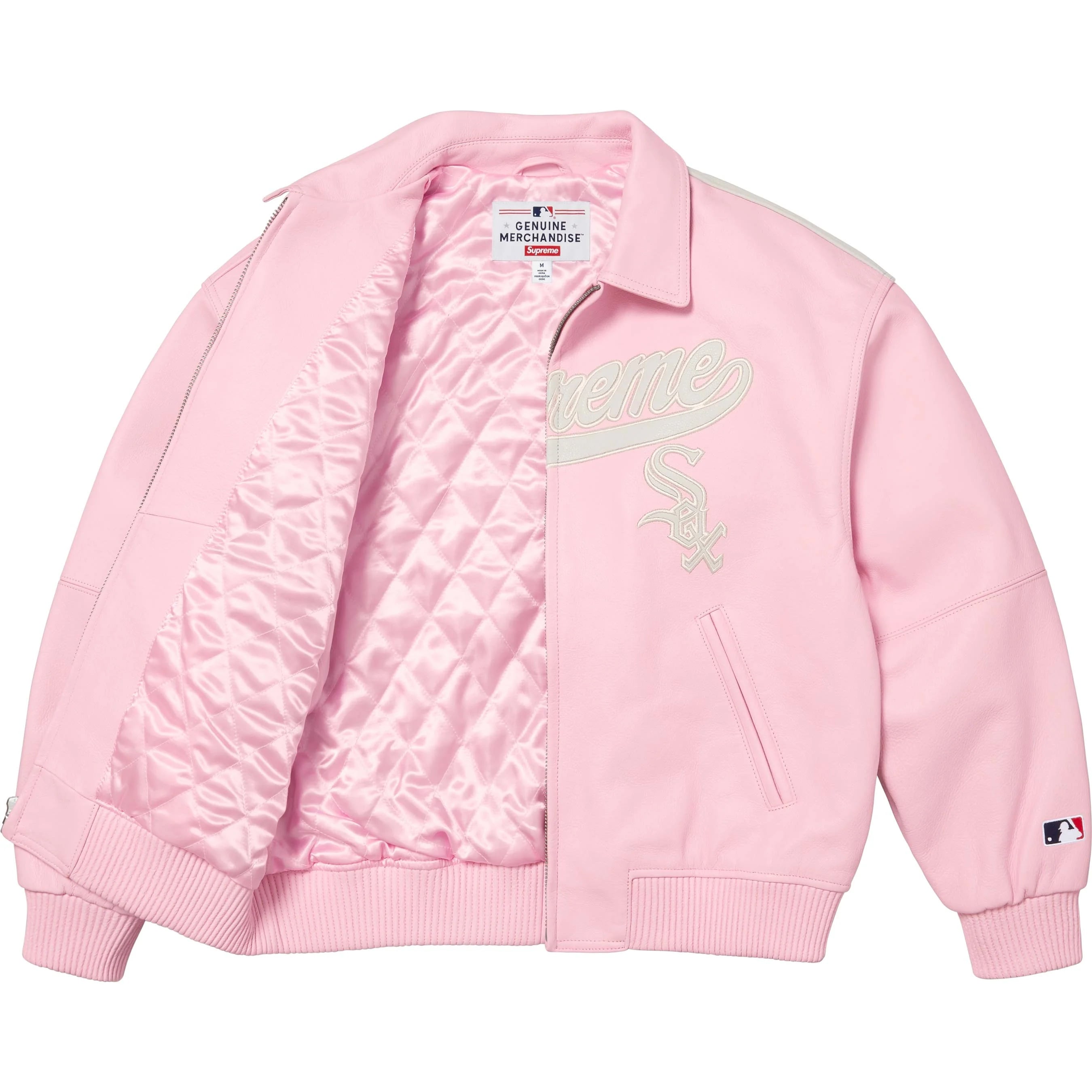 Supreme®/Chicago White Sox™ Leather Varsity Jacket view 5